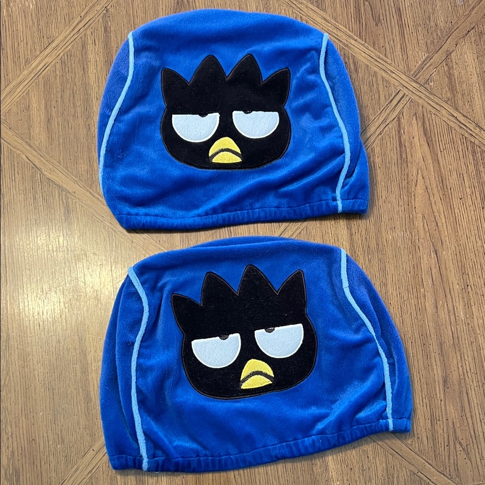Badtz Maru Car Headrest Covers - blue black - Sanrio Hello Kitty & Friends